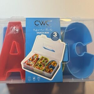 Portable On-The-Go Snack Box - Red and Blue